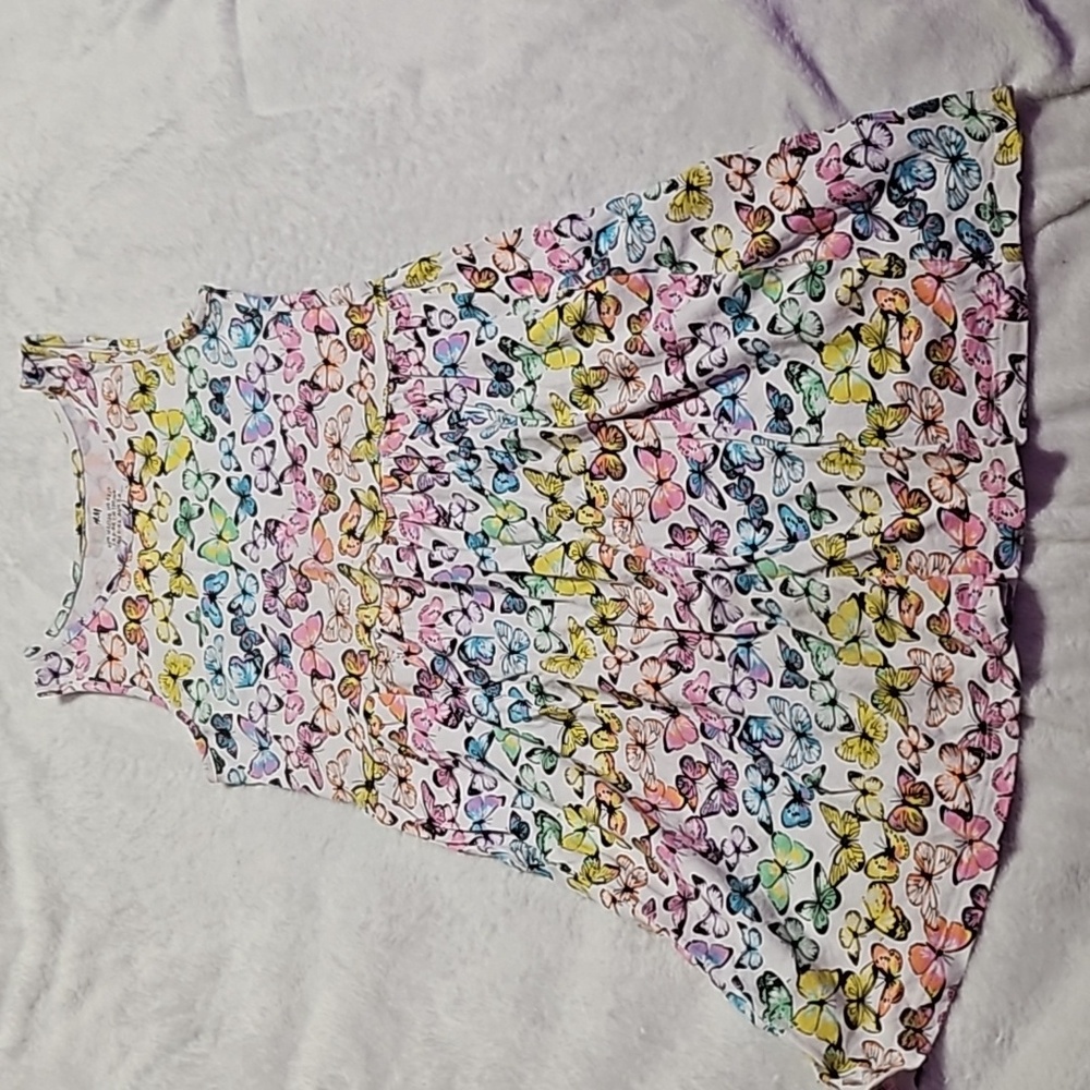 H&M Rainbow butterfly sundress size 6X/7